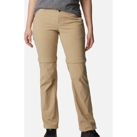 Columbia Women 12S Saturday Trail II Convertible Stretch Pants British Tan Khaki - Picture 3 of 13